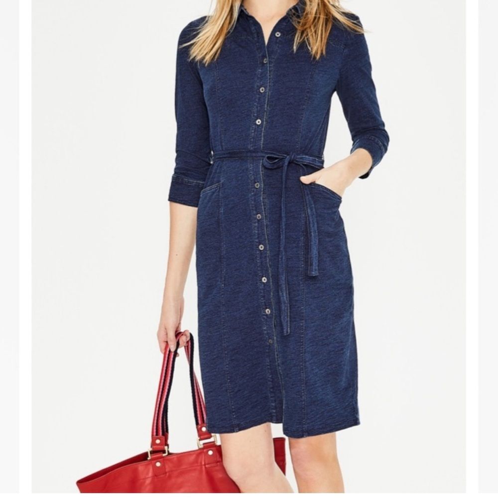Boden Navy Midi Dress